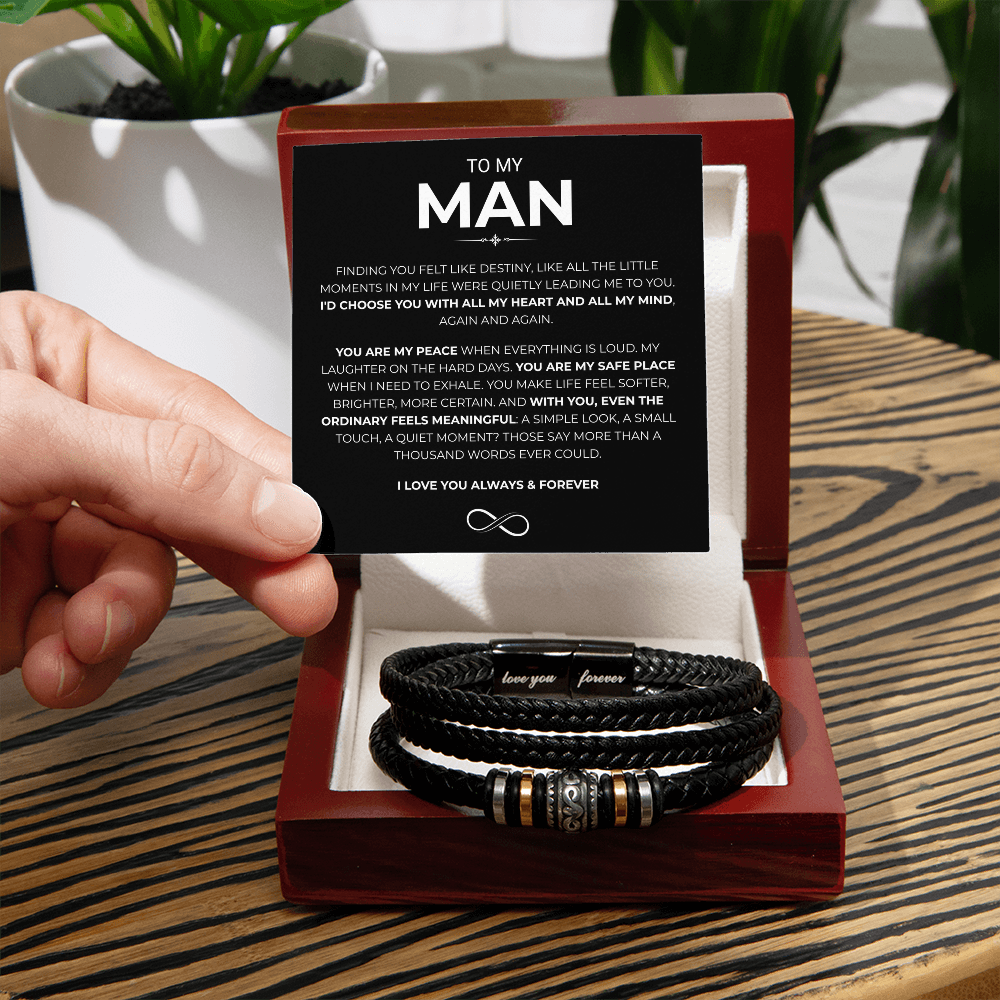 To My Man: Anchor of Love Bracelet