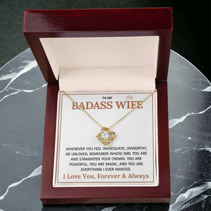 To My Badass Wife: The Everlasting Bond Necklace