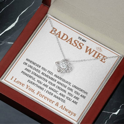 To My Badass Wife: The Everlasting Bond Necklace