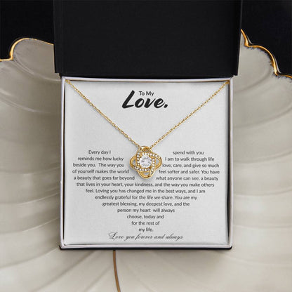 To My Love: Endless Knot Necklace