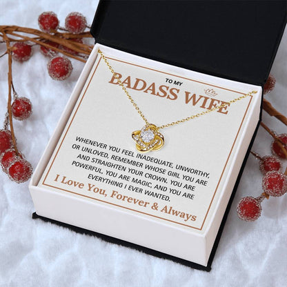 To My Badass Wife: The Everlasting Bond Necklace