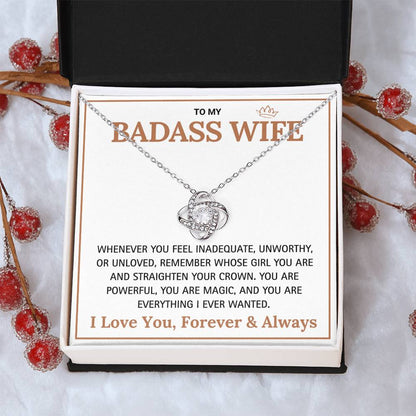 To My Badass Wife: The Everlasting Bond Necklace
