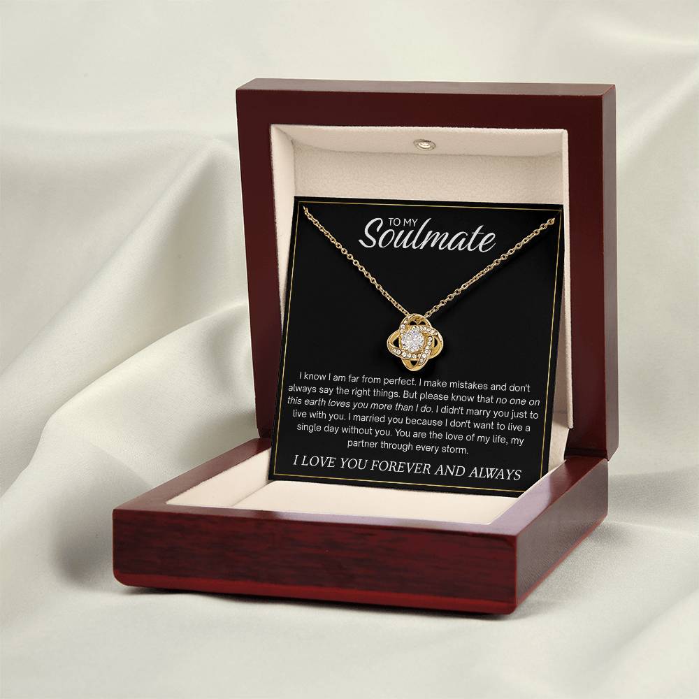 To My Soulmate: The Boundless Promise Necklace