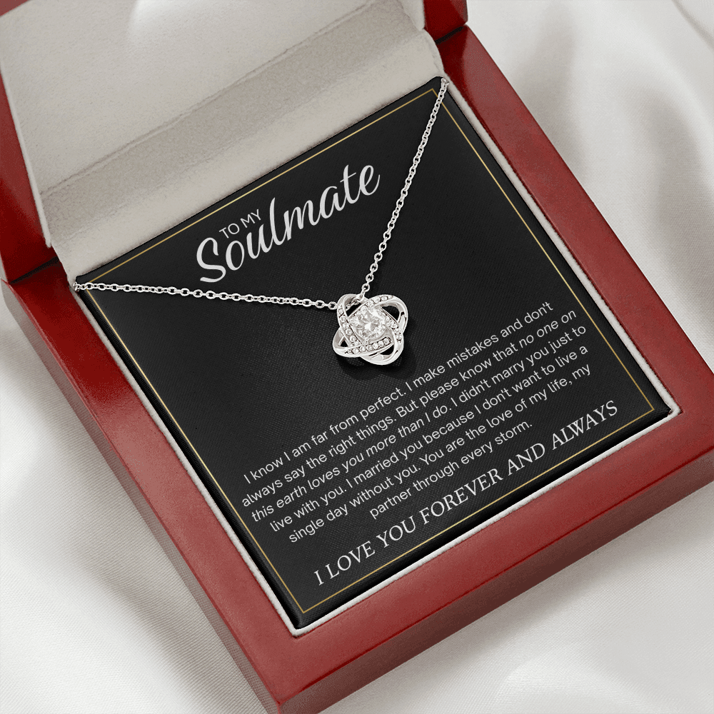 To My Soulmate: The Boundless Promise Necklace