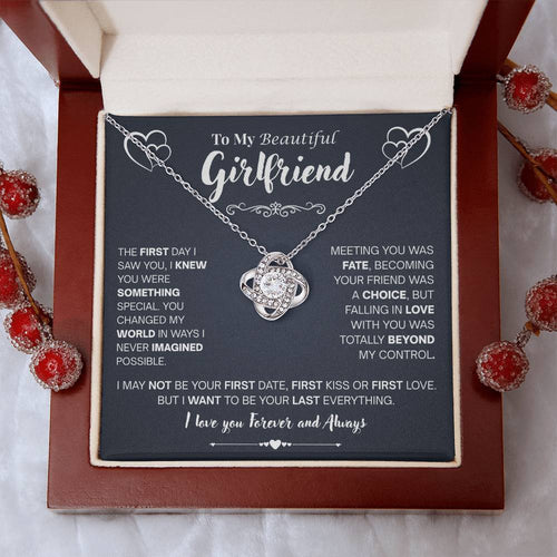 To My Beautiful Girlfriend: The Unbroken Knot Necklace