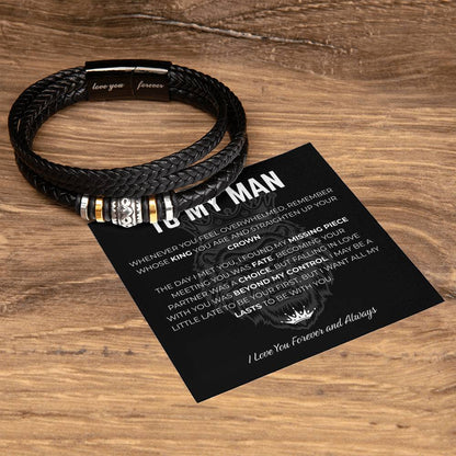 To My Man: Bound by Forever Bracelet
