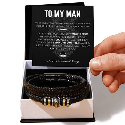 To My Man: Bound by Forever Bracelet