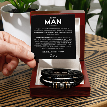 To My Man: Anchor of Love Bracelet